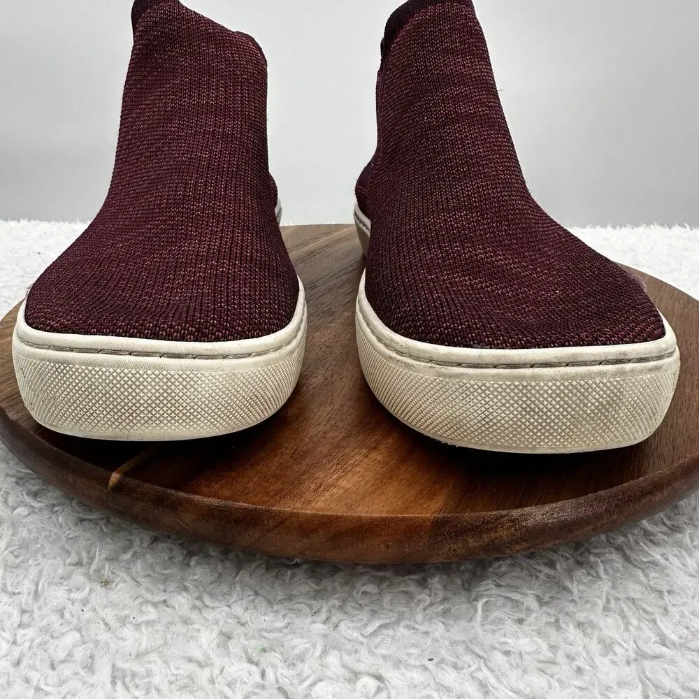 Rothys Chelsea‎ Boot Womens 7.5 Berry Lattice Knit High Top Sneaker Ankle Shoes